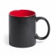 Mug noir avec votre logo , Couleur : Rouge