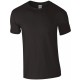 T-Shirt Homme Col Rond Softstyle, Couleur : Black, Taille : 5XL