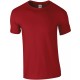 T-Shirt Homme Col Rond Softstyle, Couleur : Cardinal Red, Taille : 3XL