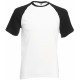 T-SHIRT BASEBALL VALUEWEIGHT, Couleur : White / Black, Taille : 3XL