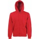 Sweat-Shirt Homme Zippé Capuche Classic (62-062-0), Couleur : Red (Rouge), Taille : L